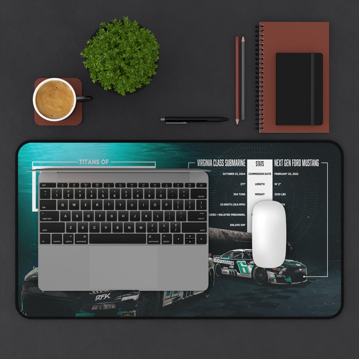 Build Submarines Titans of Land & Sea Desk Mats by Printify (+$6-$8/S&H)