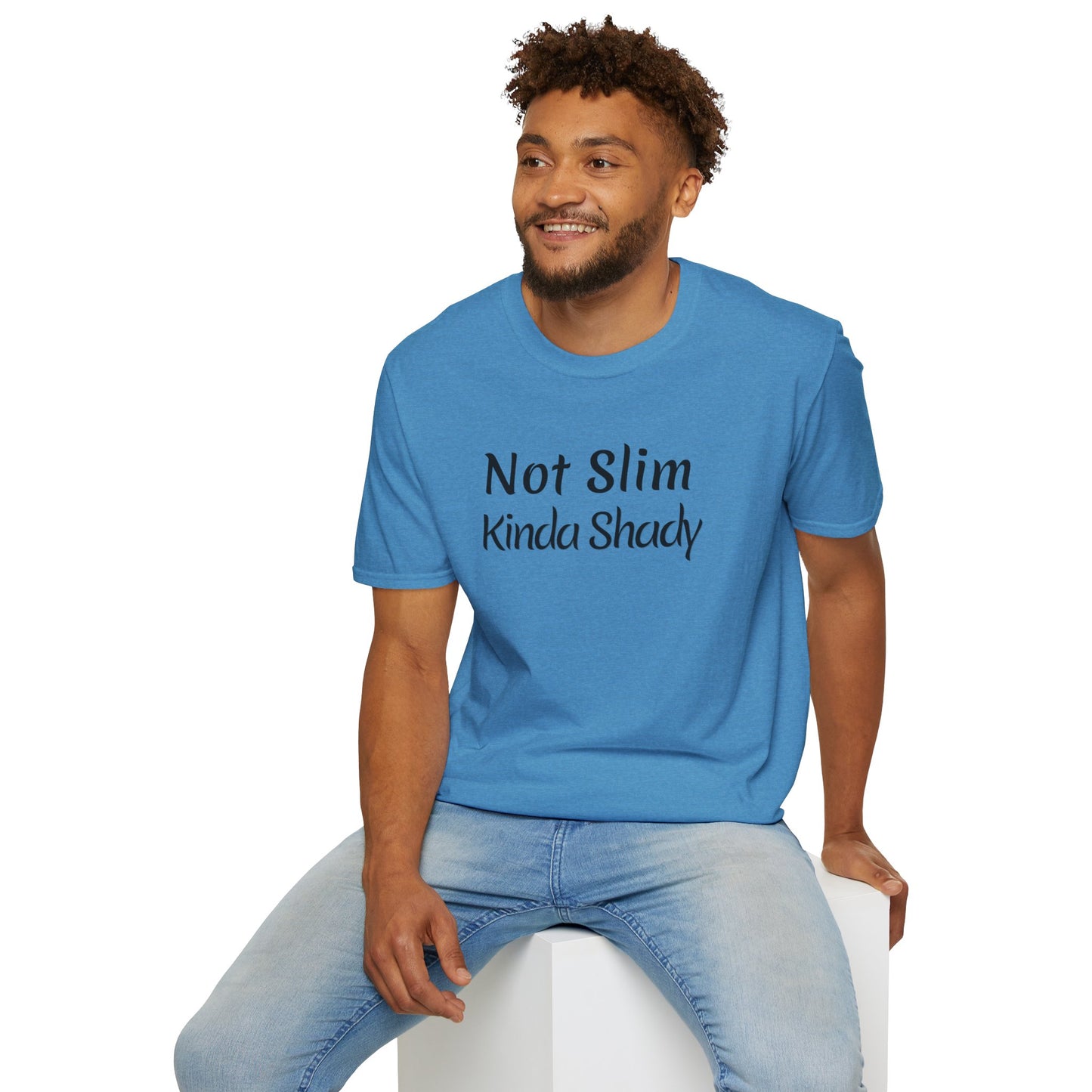 Not Slim Kinda Shady Gildan 64000 Unisex Softstyle T-Shirt by Printify