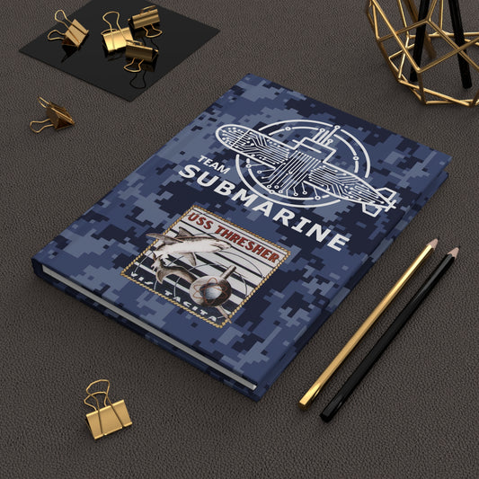 TeamSub USS THRESHER Hardcover Journal Matte by Printify (+$5.29/S&H)