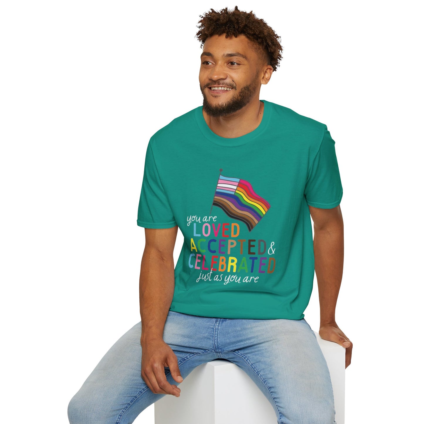 You Are Loved Accepted & Celebrated Gildan 64000 Unisex Softstyle T-Shirt by Printify