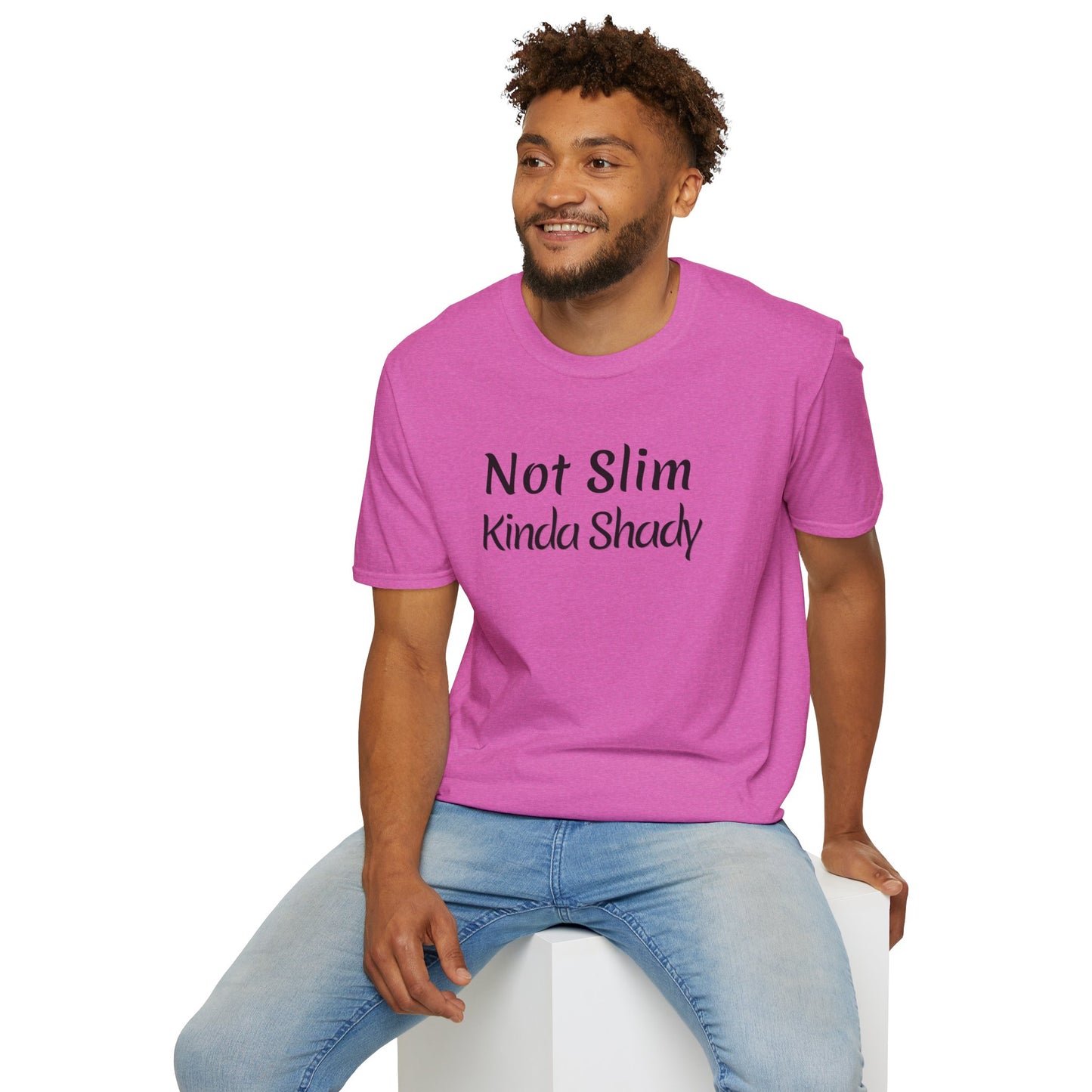 Not Slim Kinda Shady Gildan 64000 Unisex Softstyle T-Shirt by Printify