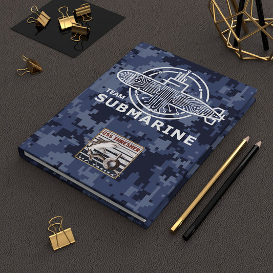 TeamSub USS THRESHER Hardcover Journal Matte by Printify (+$5.29/S&H)