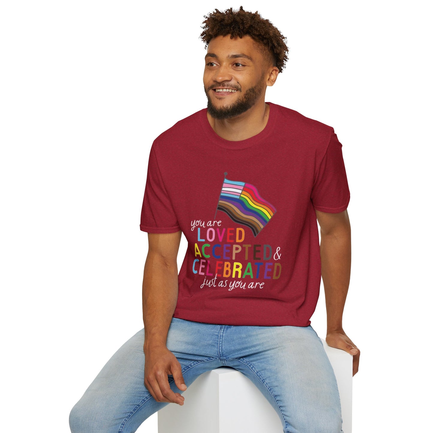 You Are Loved Accepted & Celebrated Gildan 64000 Unisex Softstyle T-Shirt by Printify