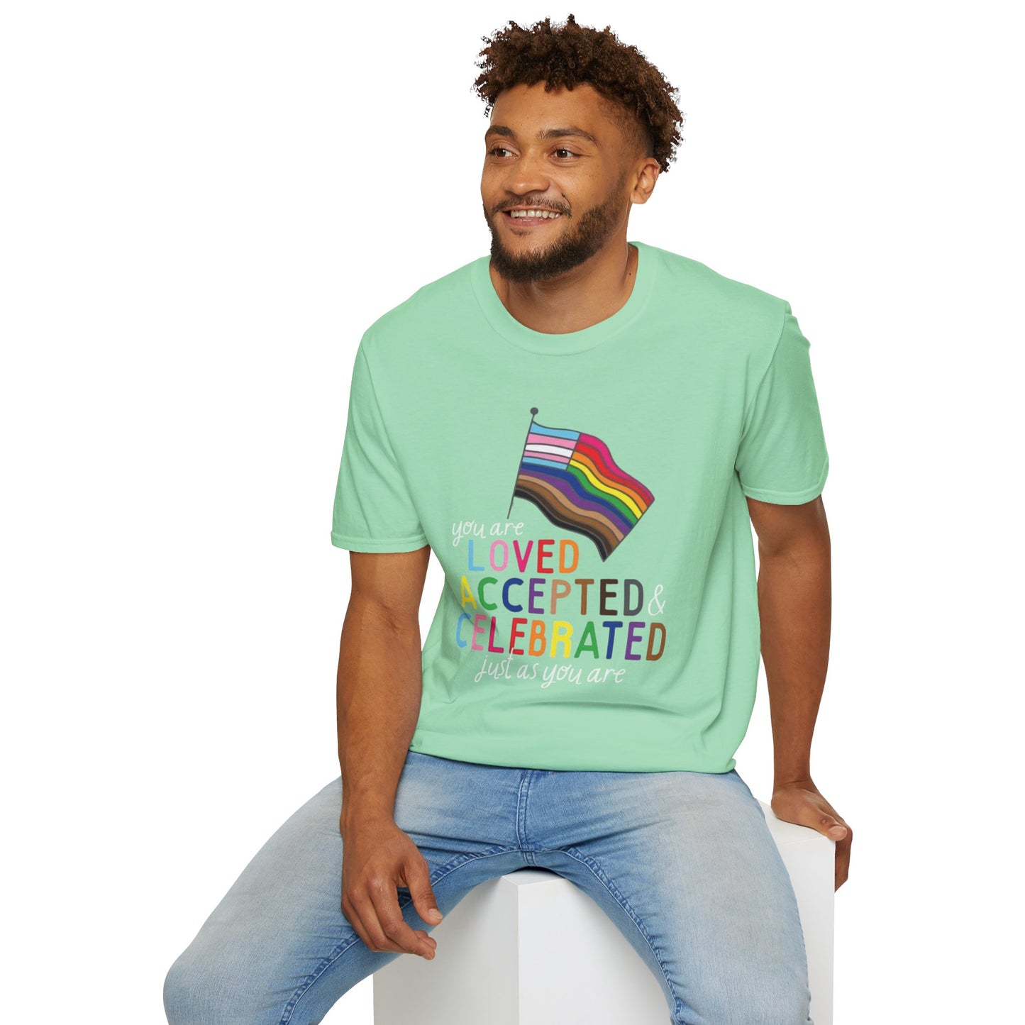 You Are Loved Accepted & Celebrated Gildan 64000 Unisex Softstyle T-Shirt by Printify