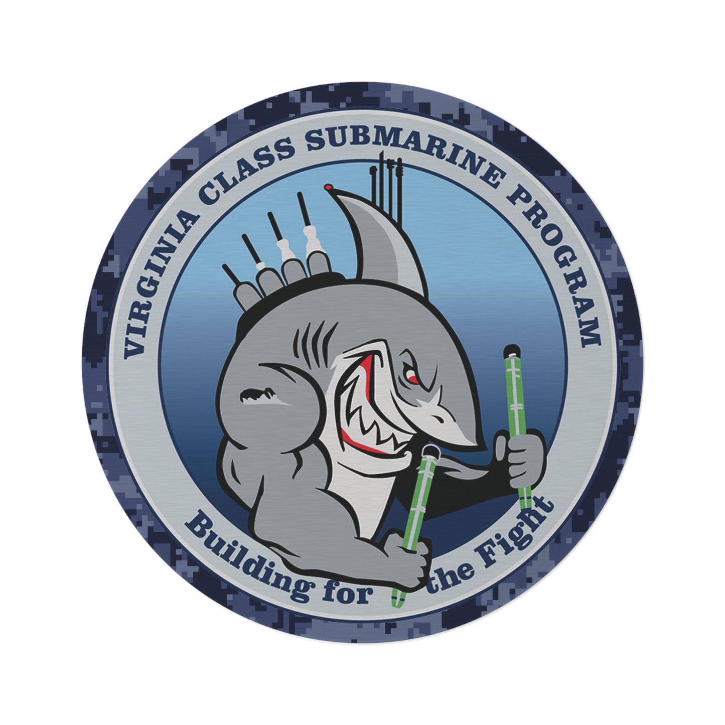 VCS on Blue Camo 60x60" Round Rug by Printify (+$45/S&H)